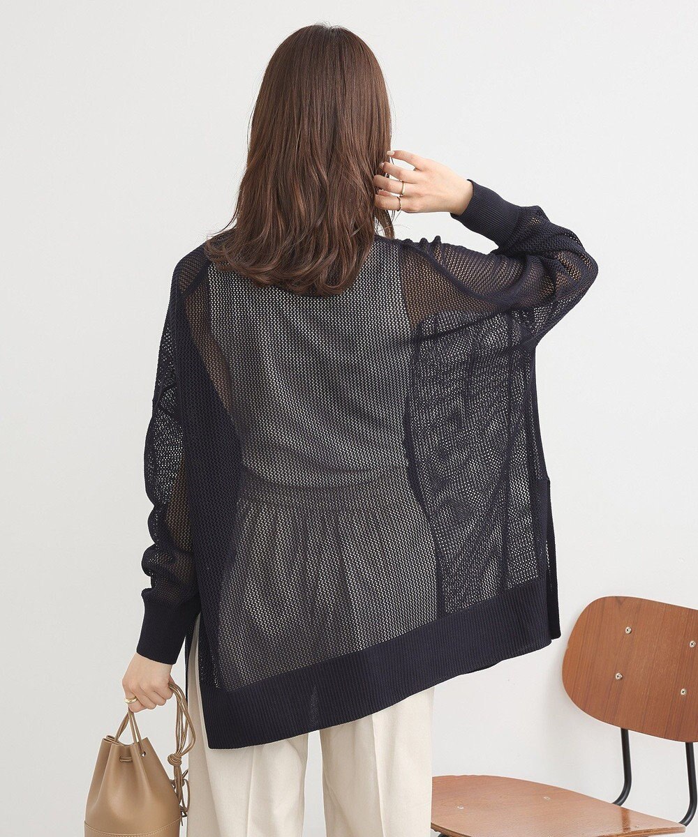 earth music&ecology メッシュルーズカーディガン 