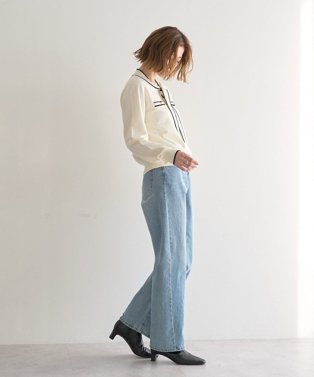 YECCA VECCA 配色ボウタイニット 