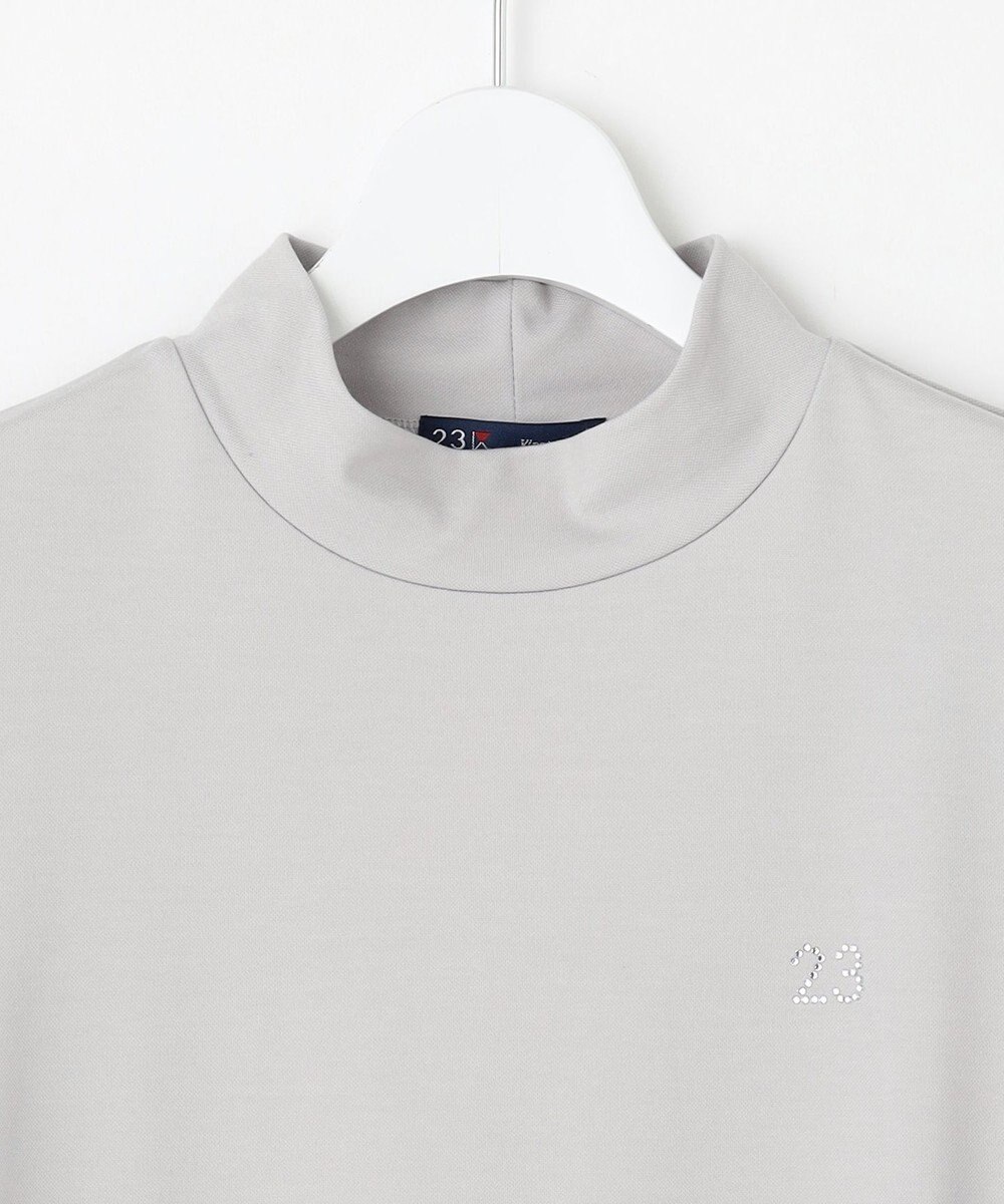 23区GOLF 【WOMEN】【吸水速乾/UVケア】シアー袖 モックネックシャツ 