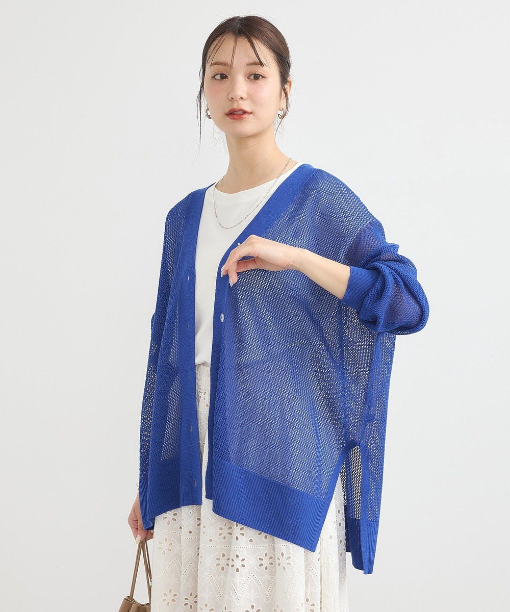 earth music&ecology メッシュルーズカーディガン 