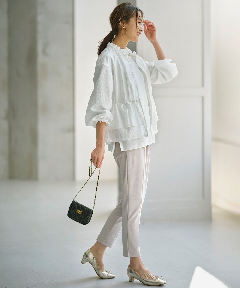 組曲 S 【洗える・シワになりにくい】シアーブルゾン 