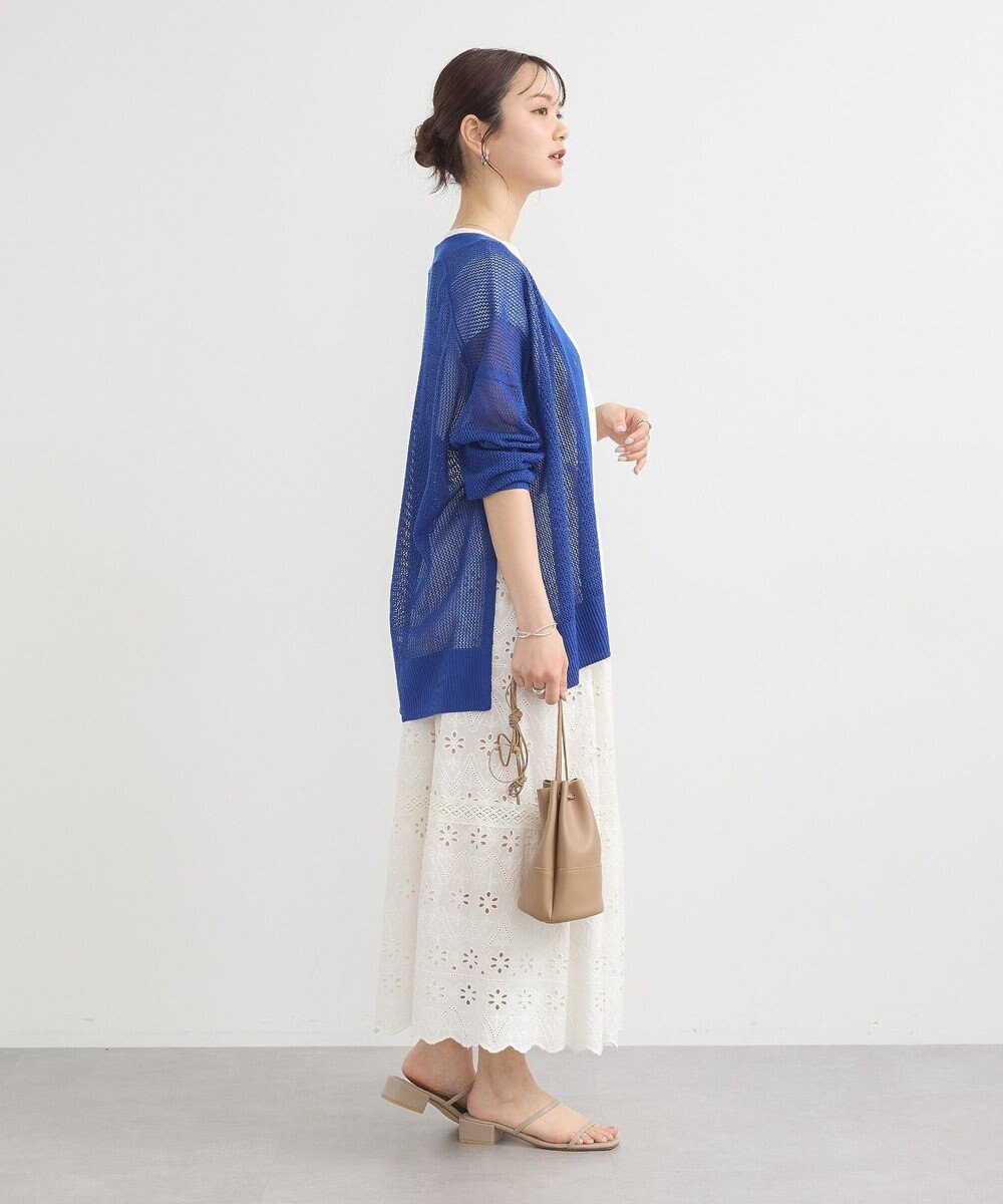 earth music&ecology メッシュルーズカーディガン 