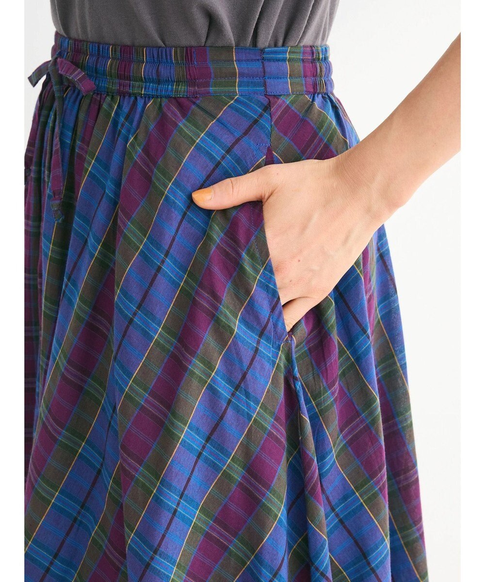 Green Parks Ｉ　先染めチェックギャザースカート 