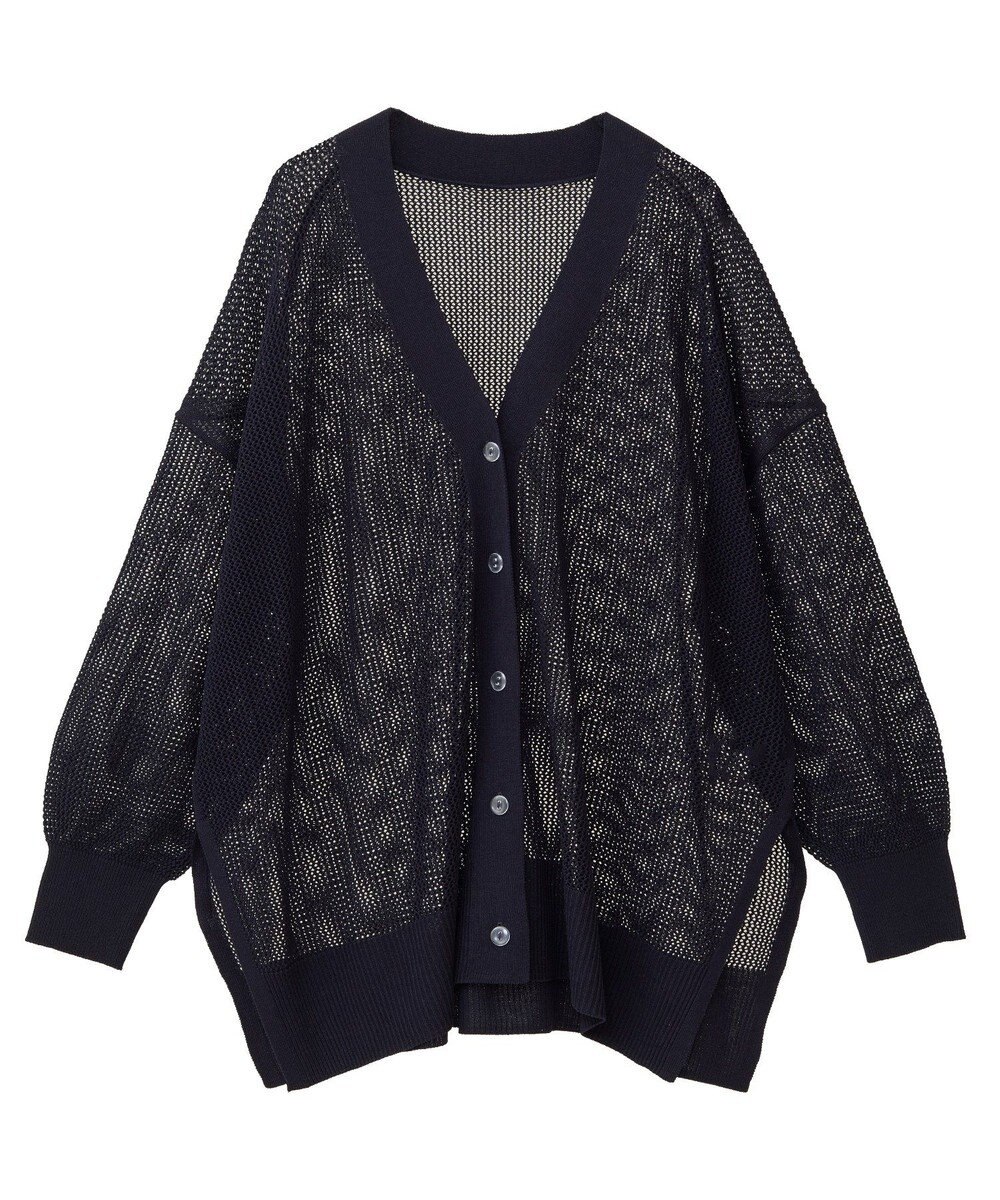 earth music&ecology メッシュルーズカーディガン 