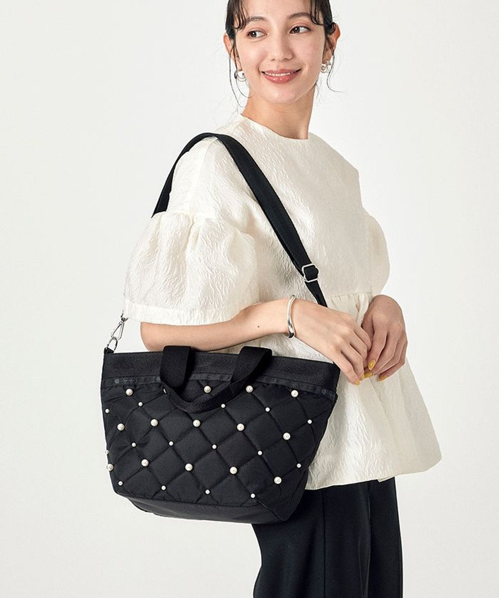 LeSportsac BUCKET TOTE W PEARLS2/ブラックパール ブラックパール