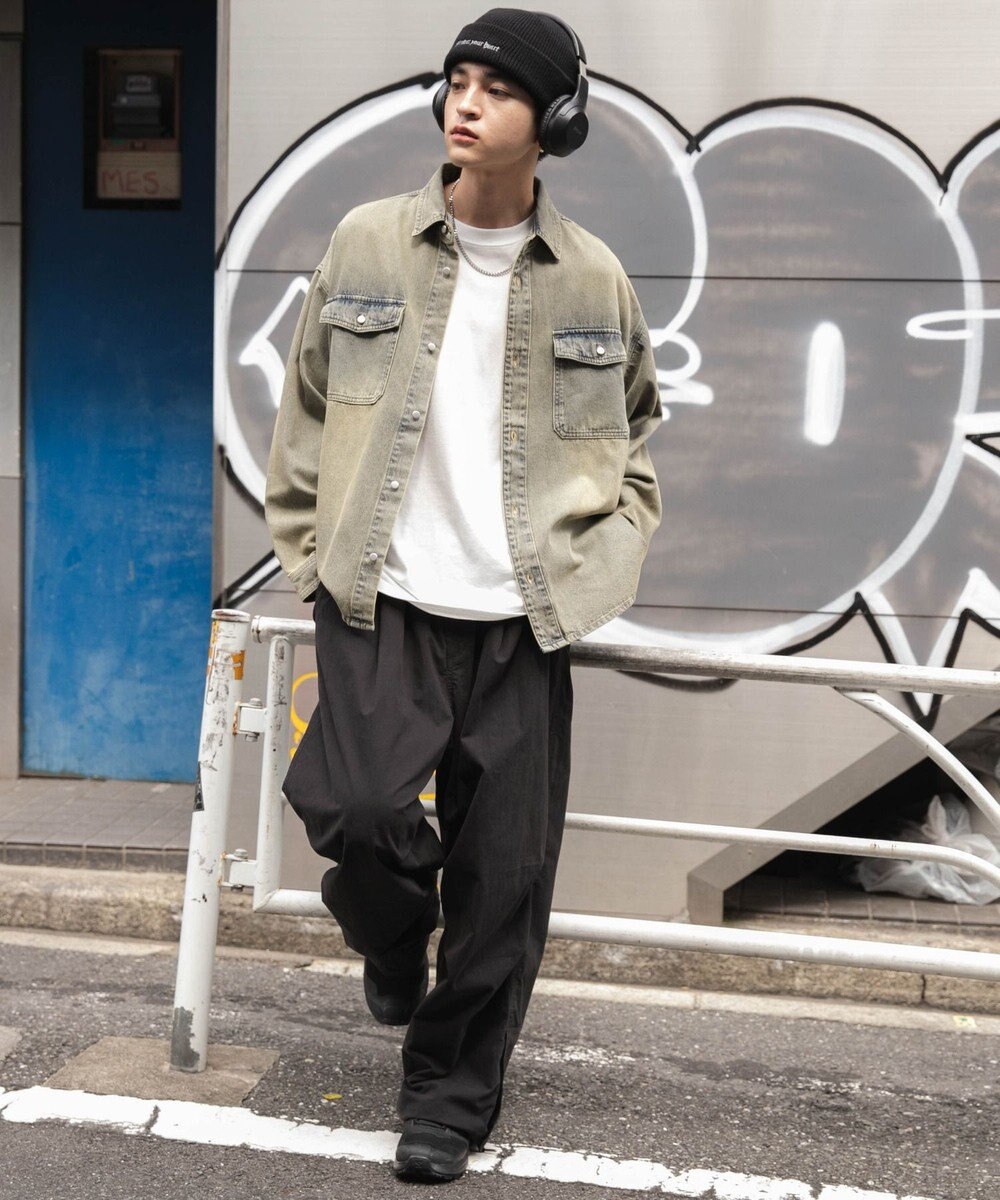 WEGO 【ユニセックス着用ITEM】 デニムBIGシャツ（LS） 