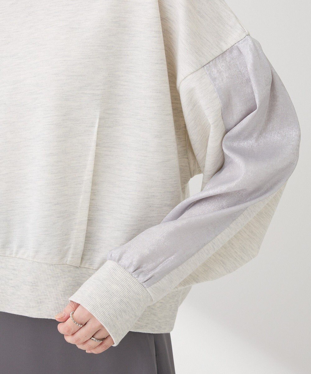 Green Parks 箔プリントドッキング裏毛プルオーバー 