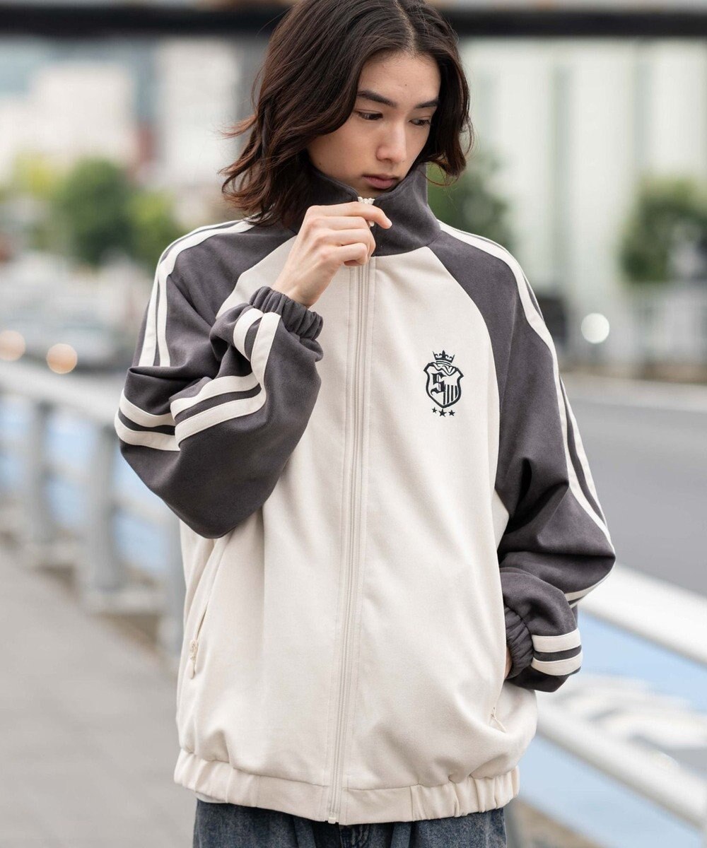 WEGO 【ユニセックス着用ITEM】フェイクスウェードトラックジャケット 