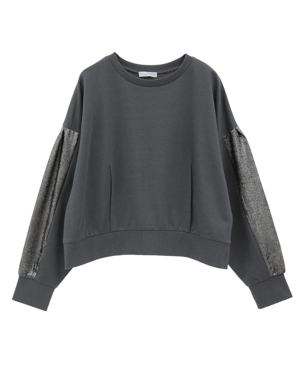 Green Parks 箔プリントドッキング裏毛プルオーバー 