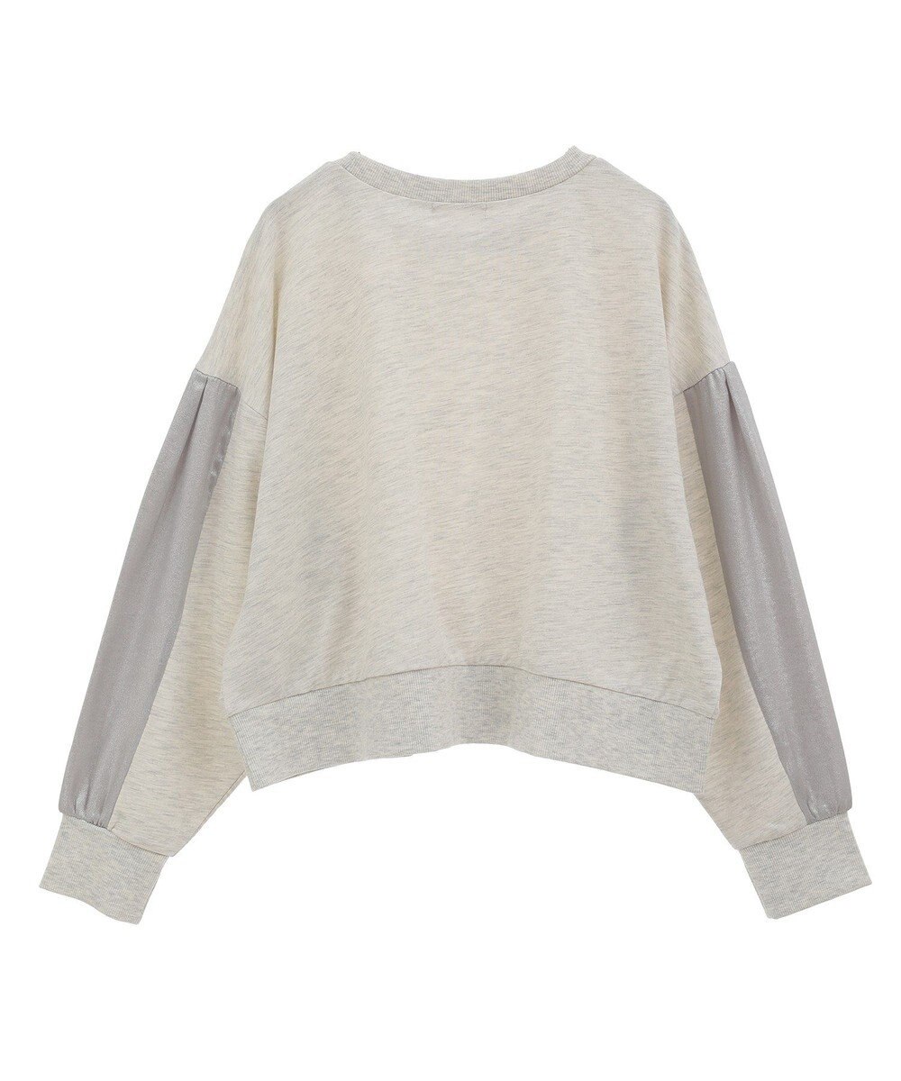 Green Parks 箔プリントドッキング裏毛プルオーバー 