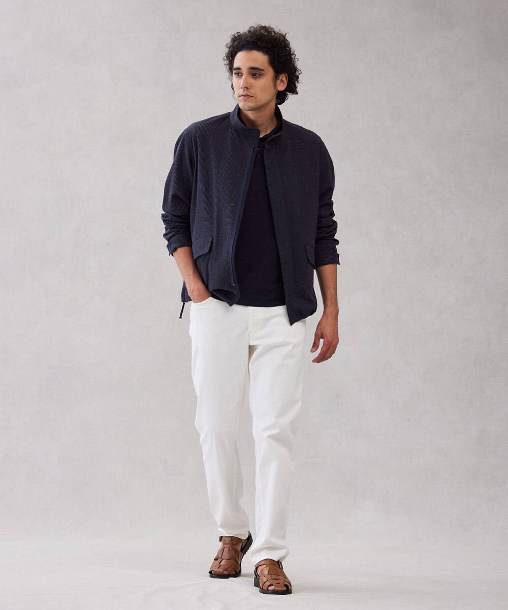 J.PRESS MEN ハイパワーストレッチサッカー ハーバーブルゾン 