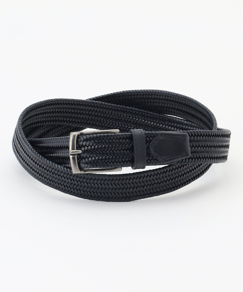 JOSEPH ABBOUD 【キングサイズ・イタリア素材・ストレッチ・日本製】 ストレッチレザー ベルト 