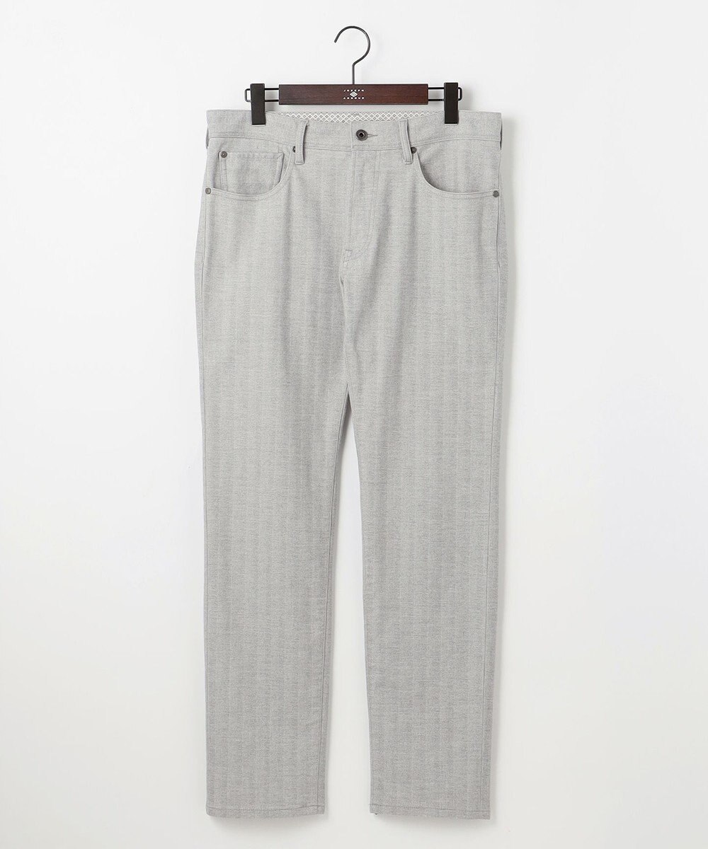 JOSEPH ABBOUD 【キングサイズ・イタリア素材/ストレッチ】ヘリンボンモールスキン5ポケットデザインパンツ 