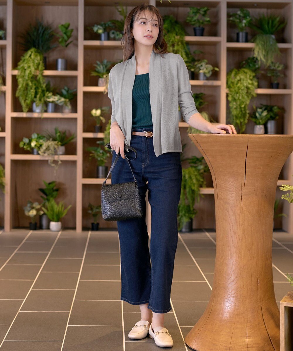 Tiaclasse L 【小倉優子さん着用・UVケア・接触冷感】ショートトッパーカーディガン 