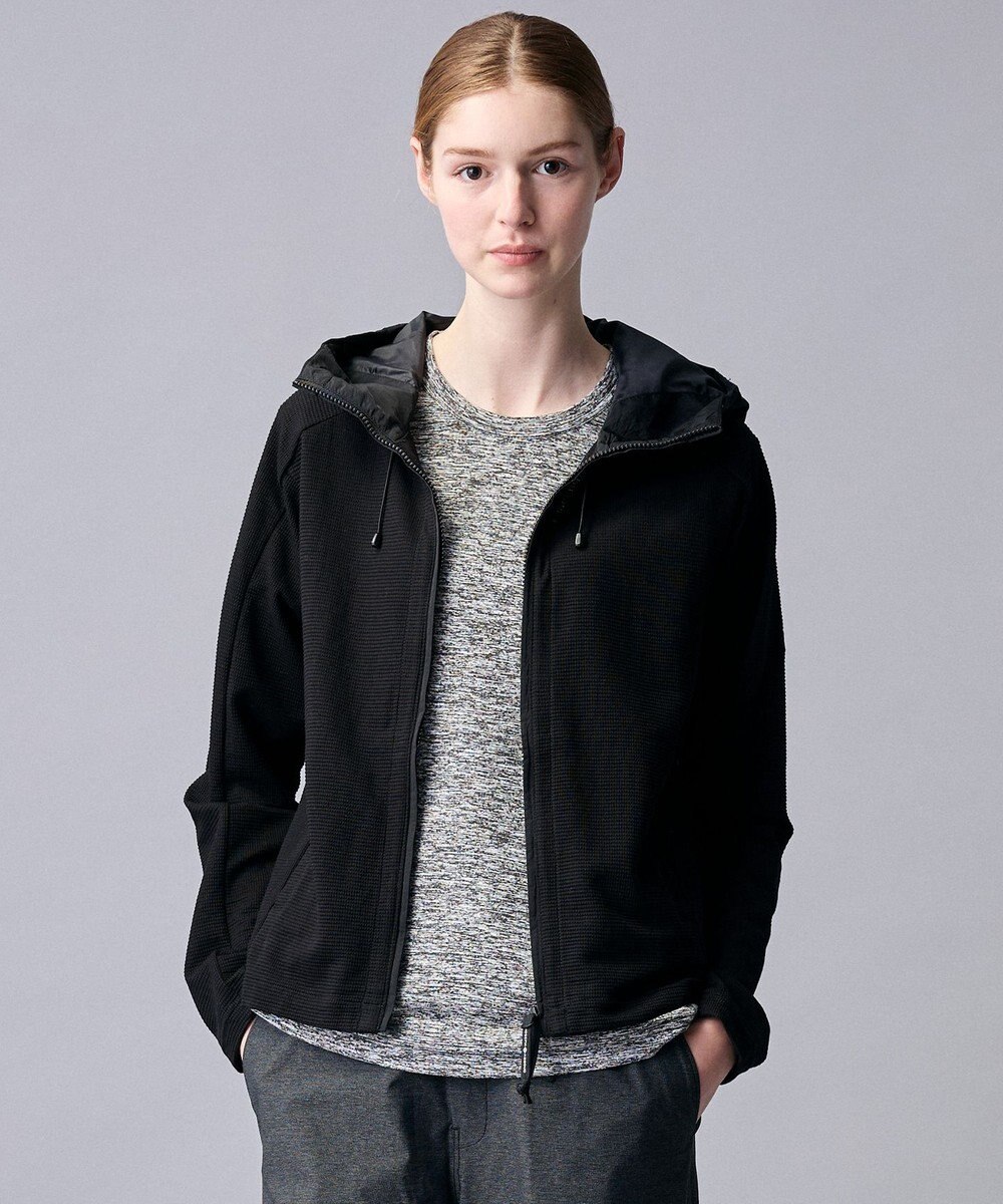 JOSEPH ABBOUD MOUNTAIN 【異素材コンビネーション】グリットワッフルアクティブパーカー 