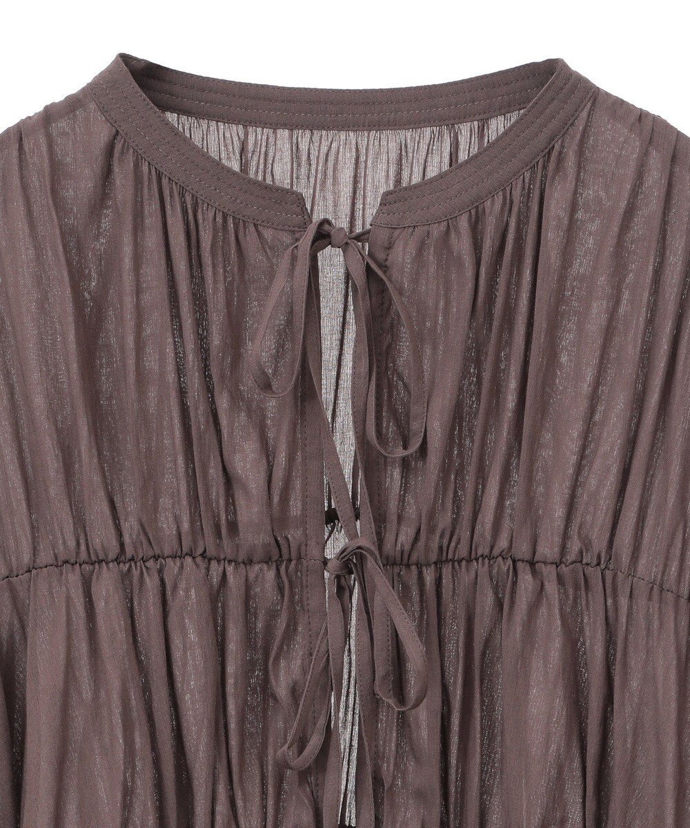 YECCA VECCA リボンデザインシアーブラウス 