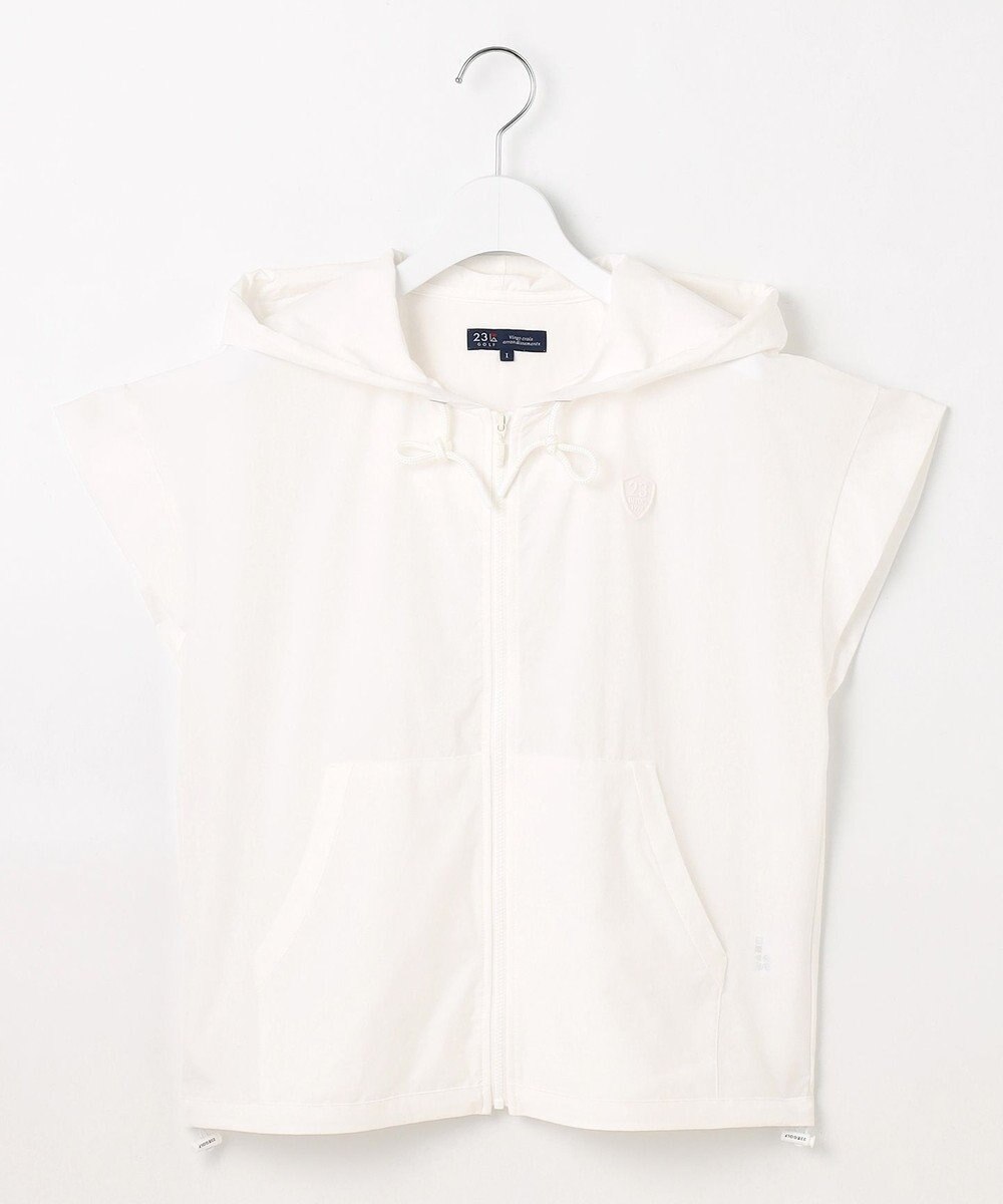 23区GOLF 【WOMEN】シアーストレッチ ショート丈フードベスト 