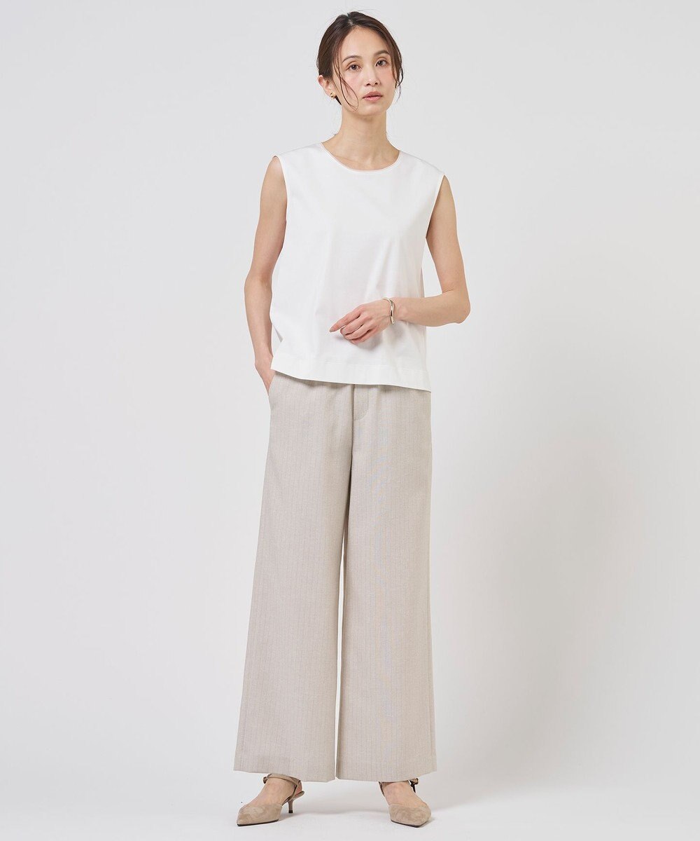 J.PRESS LADIES S スムースジャージー ノースリーブ カットソー 