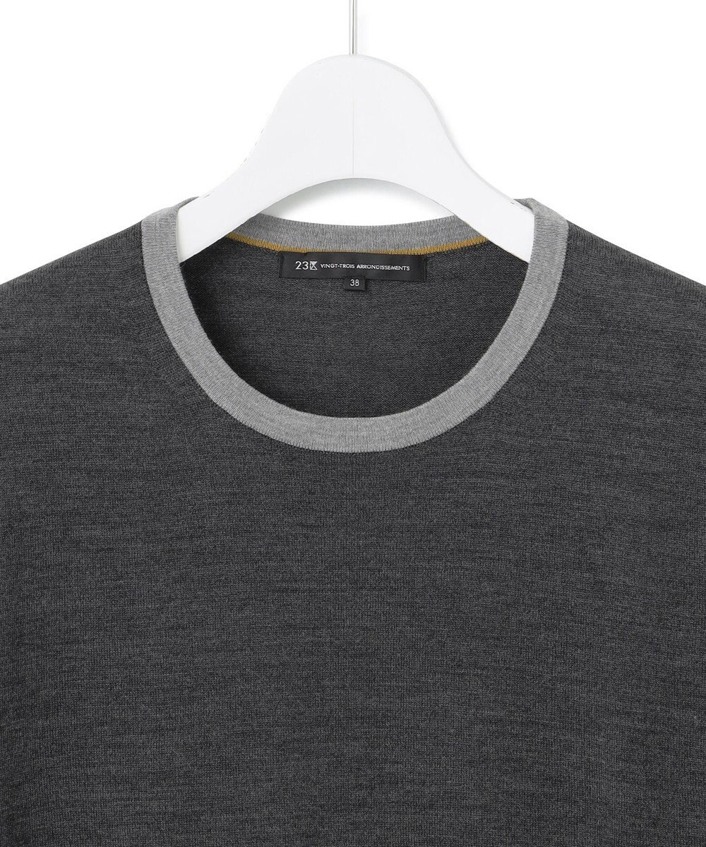 23区 S 【洗える】サステナブルウール 半袖 ニット 