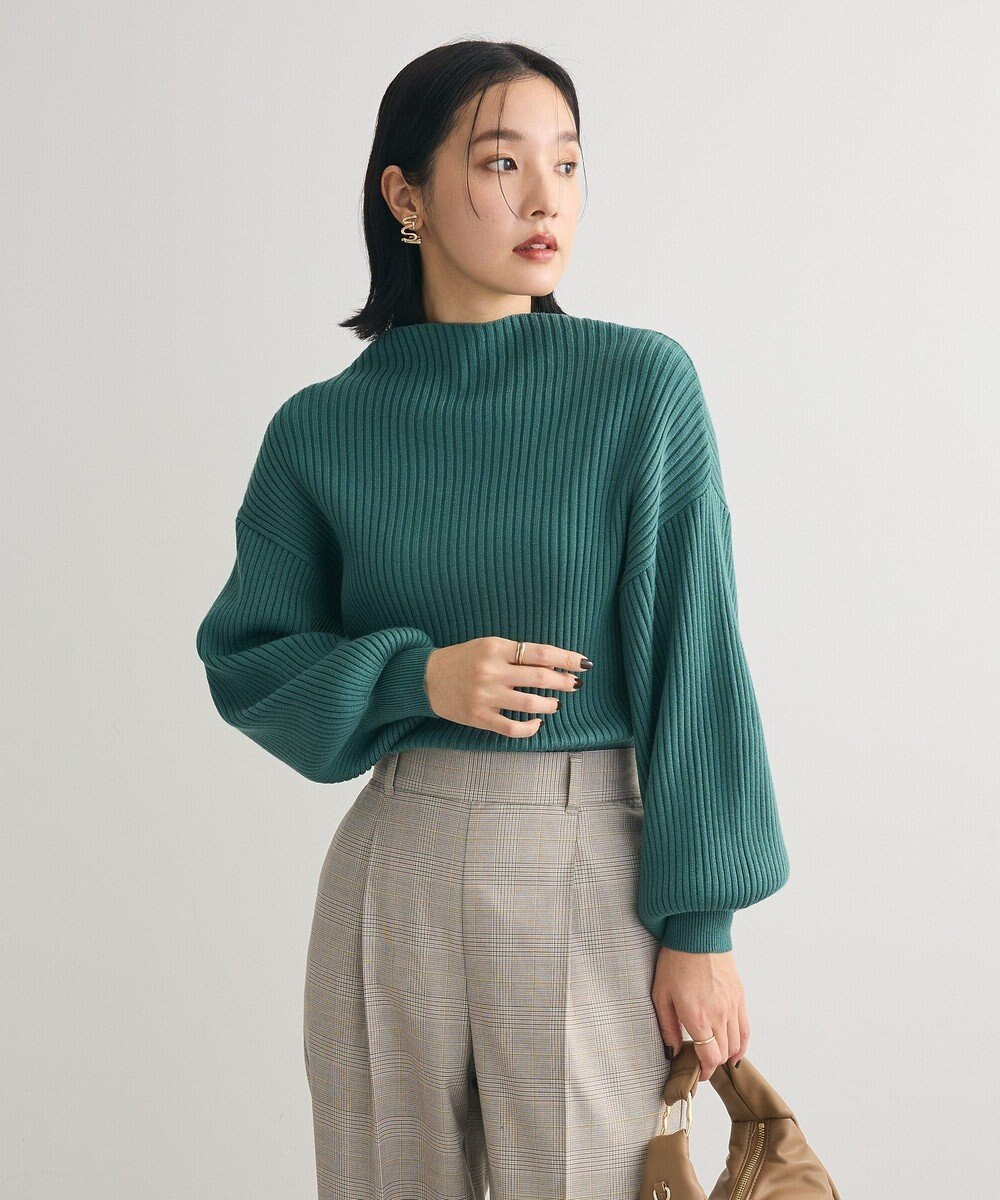 Green Parks ・ｓｗｉｎｇ　ｂｙ　ボトルネックカラーニット 