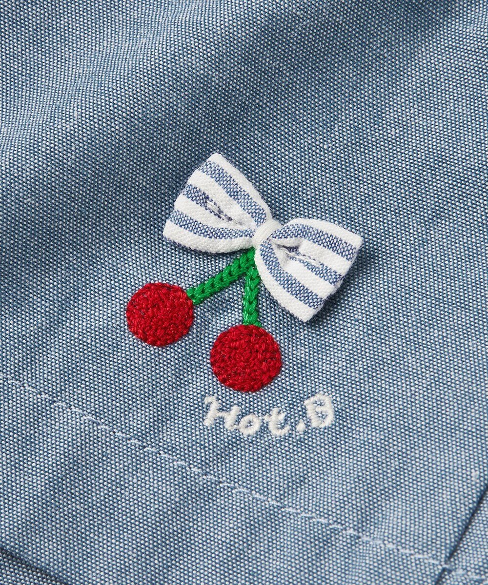 MIKI HOUSE HOT BISCUITS 【80-120cm】バックフリル ダンガリー素材 キュロットパンツ 