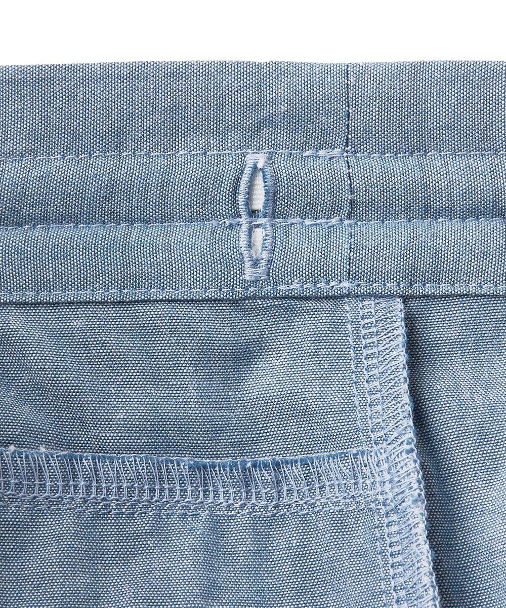 MIKI HOUSE HOT BISCUITS 【80-120cm】バックフリル ダンガリー素材 キュロットパンツ 