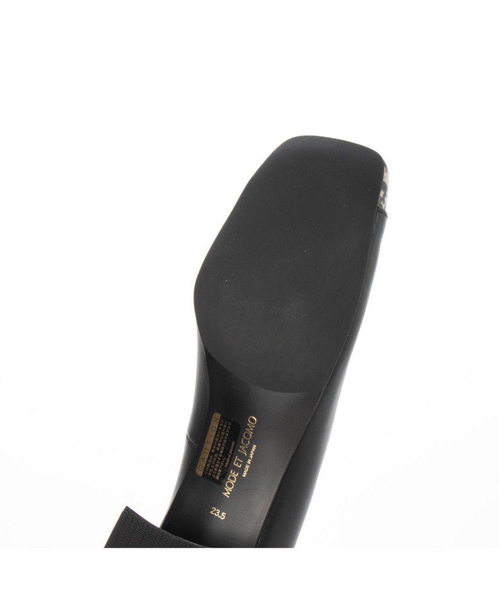 MODE ET JACOMO 異素材コンビスクエアトゥパンプス 