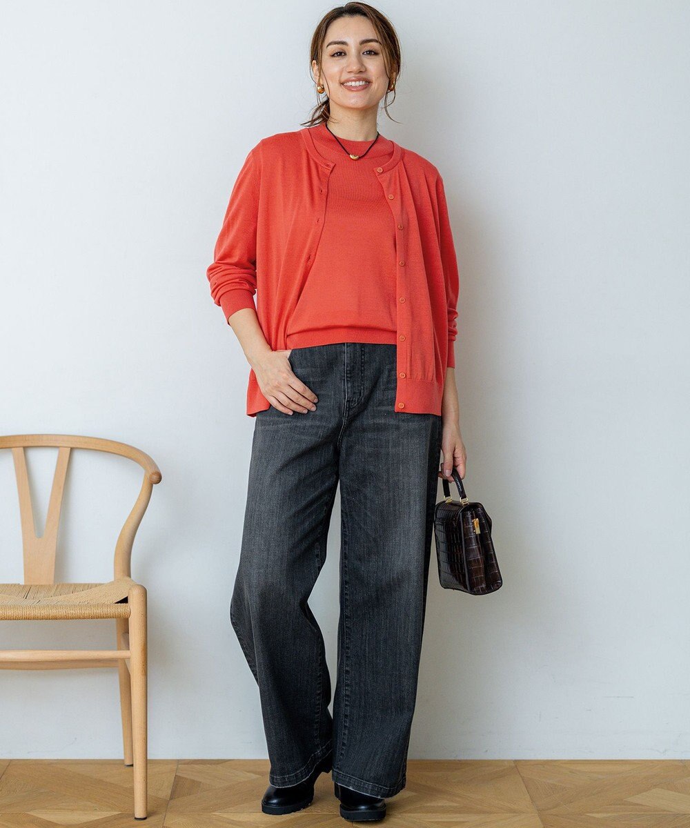 23区 L 【Lサイズ限定】23区DENIM ストレッチ ワイド パンツ 