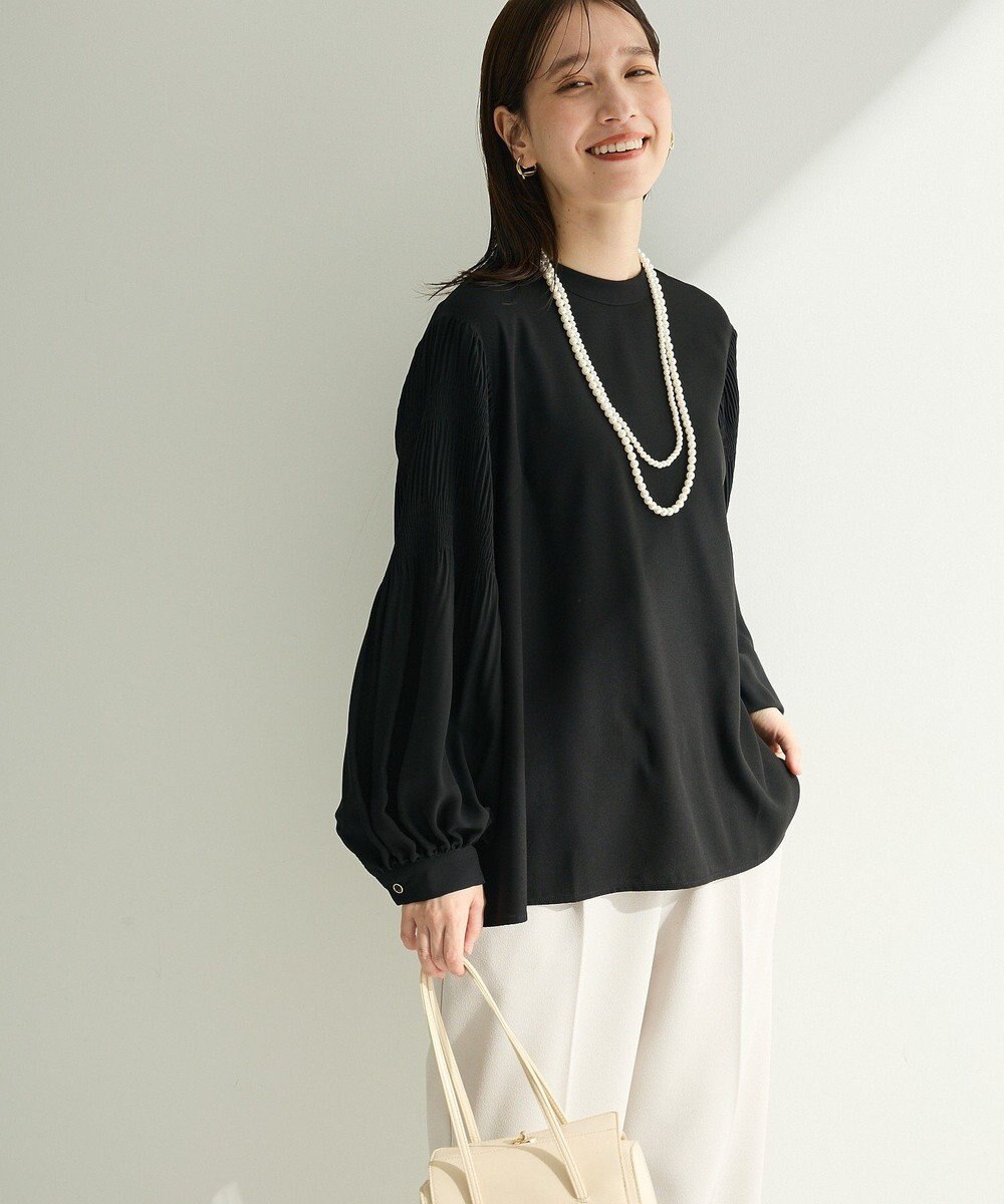 Green Parks Ｏ．袖プリーツブラウス 