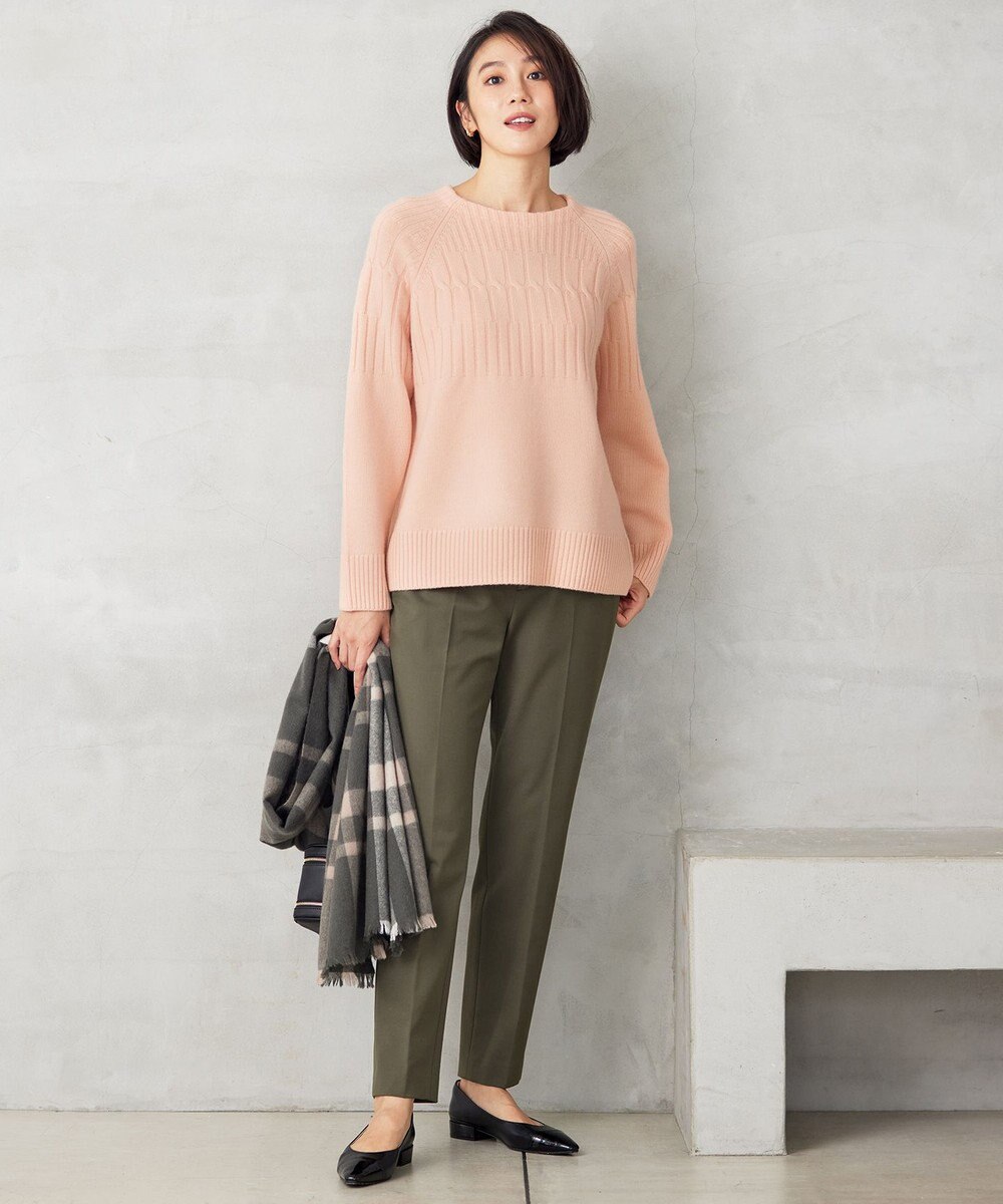 自由区 【撥水加工・洗える】TRギャバ裏起毛テーパード パンツ 