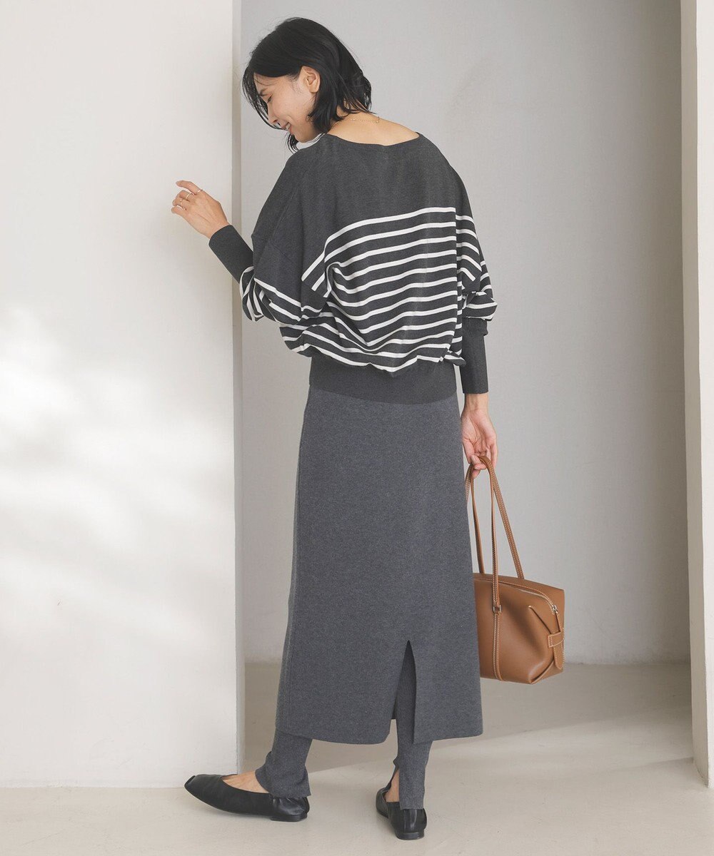 UNFILO ナローライン ニットスカート 