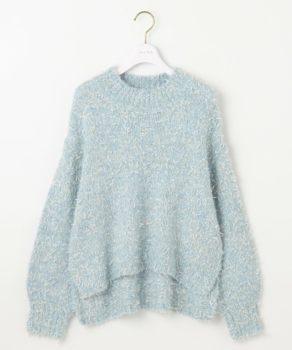 ANY SIS 【洗える】リボンヤーンミックス ニット 
