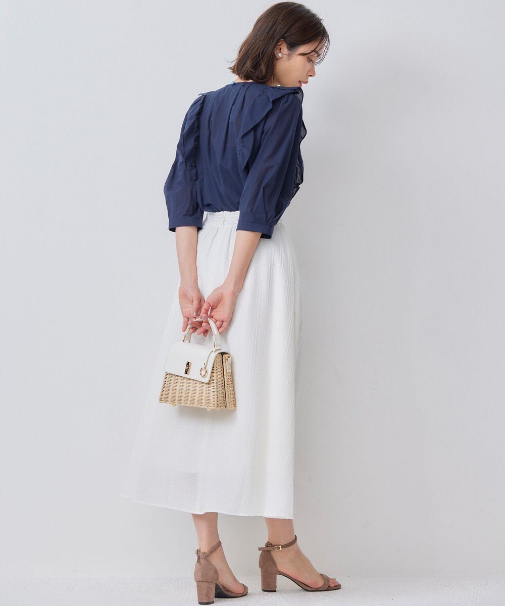組曲 【WEB限定】ナチュラルローン ペプラムブラウス 