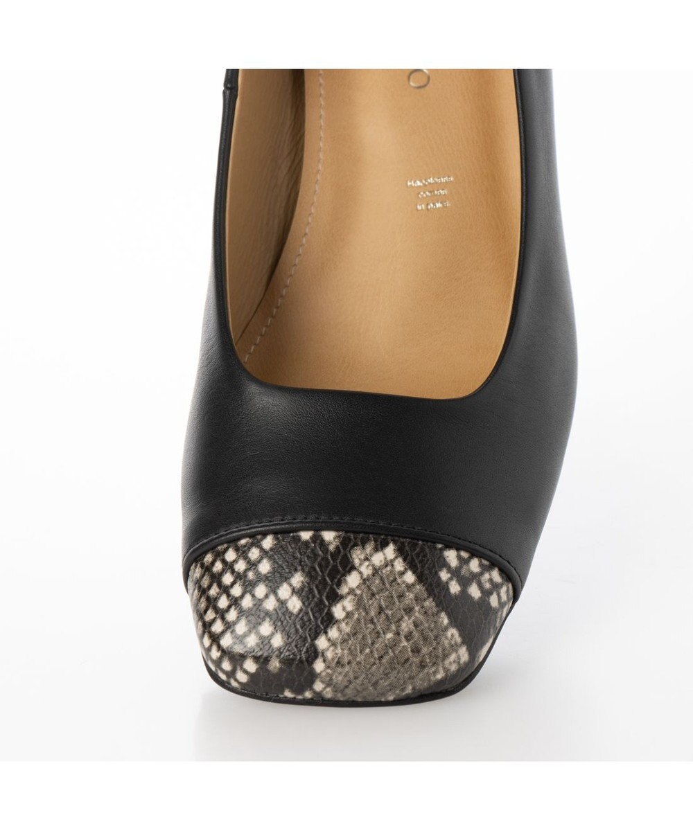 MODE ET JACOMO 異素材コンビスクエアトゥパンプス 