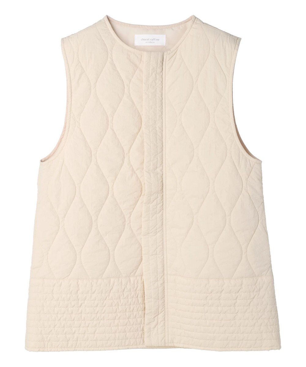 Green Parks ヒョウタンキルトミドル丈ベスト 