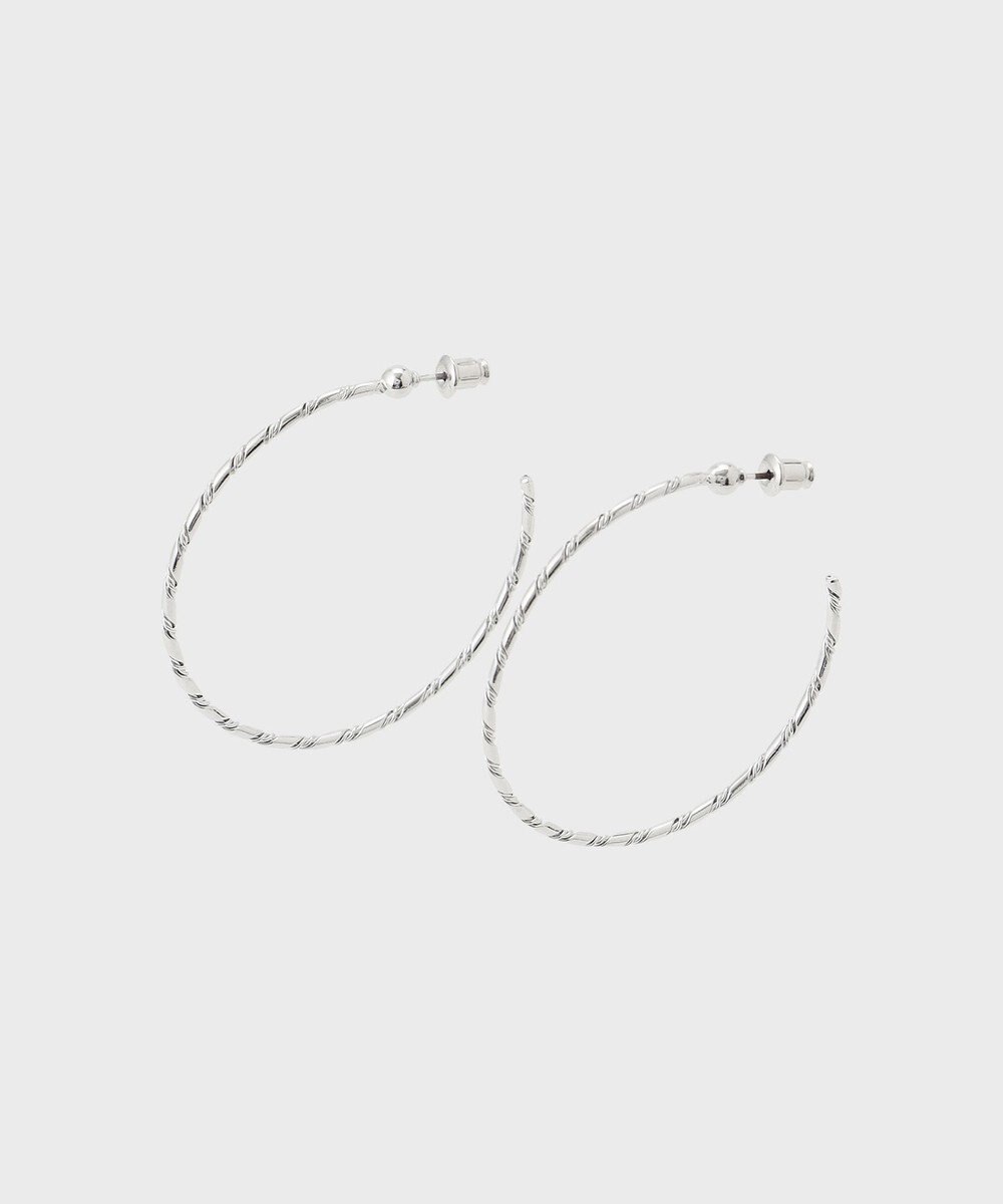 GRACE CONTINENTAL ラインデザインフープピアス 