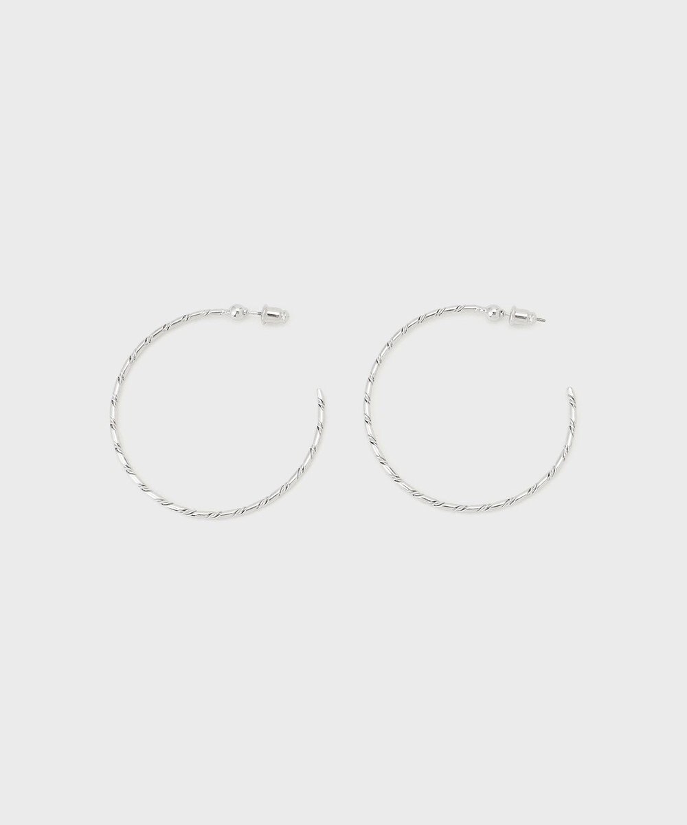 GRACE CONTINENTAL ラインデザインフープピアス 