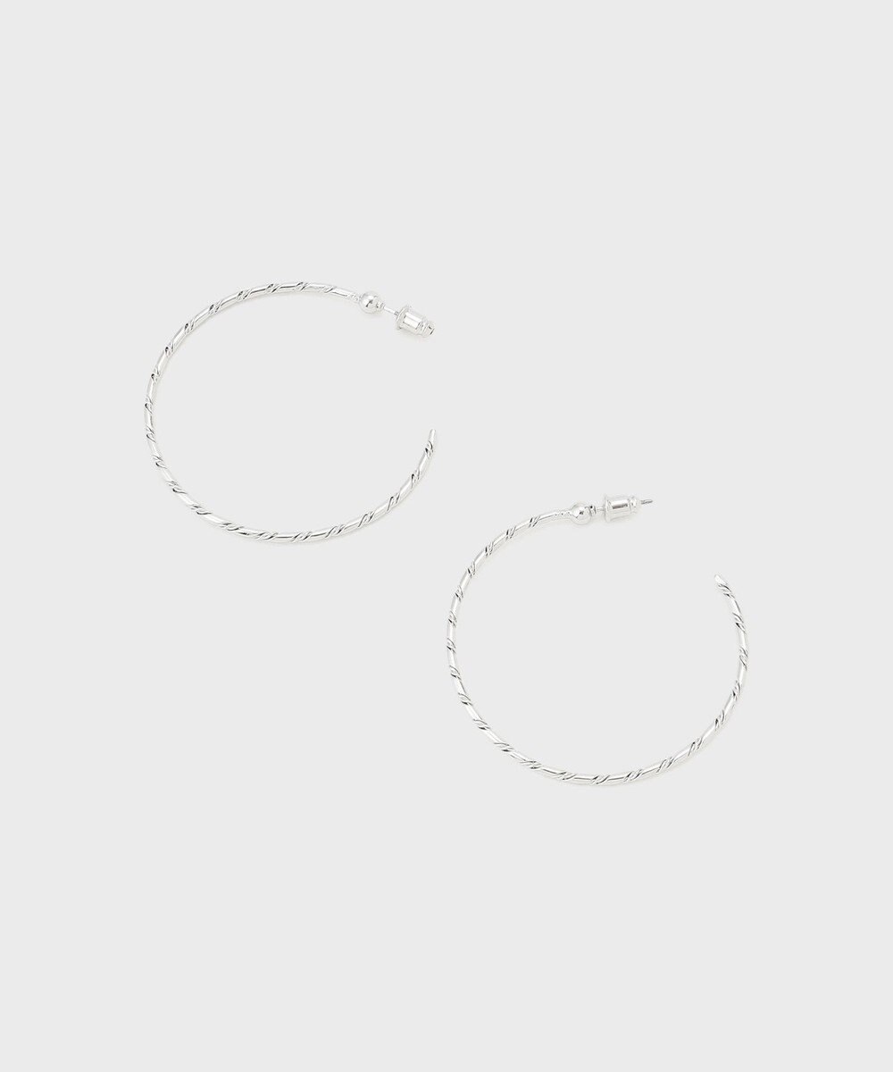 GRACE CONTINENTAL ラインデザインフープピアス 