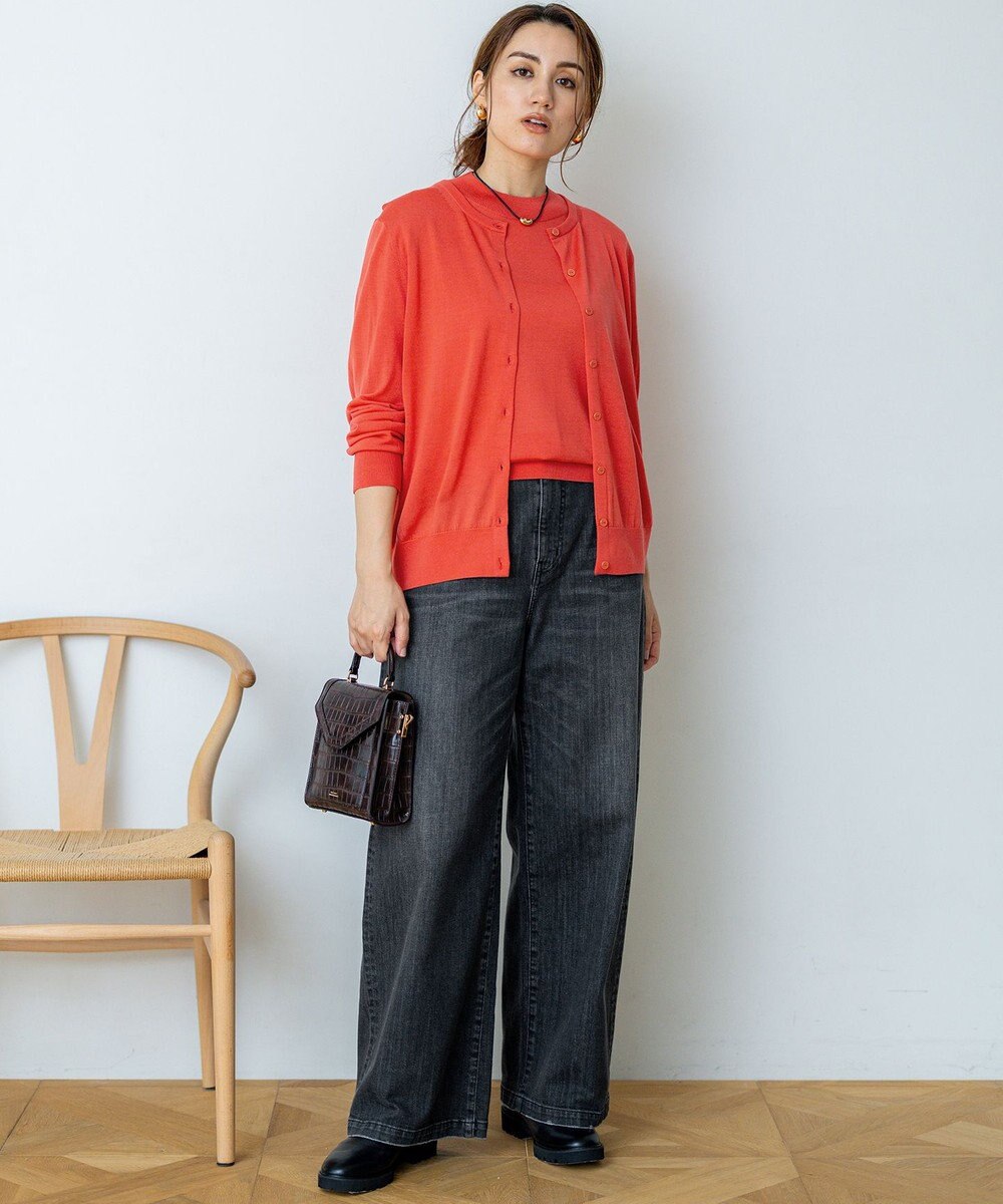 23区 L 【Lサイズ限定】23区DENIM ストレッチ ワイド パンツ 