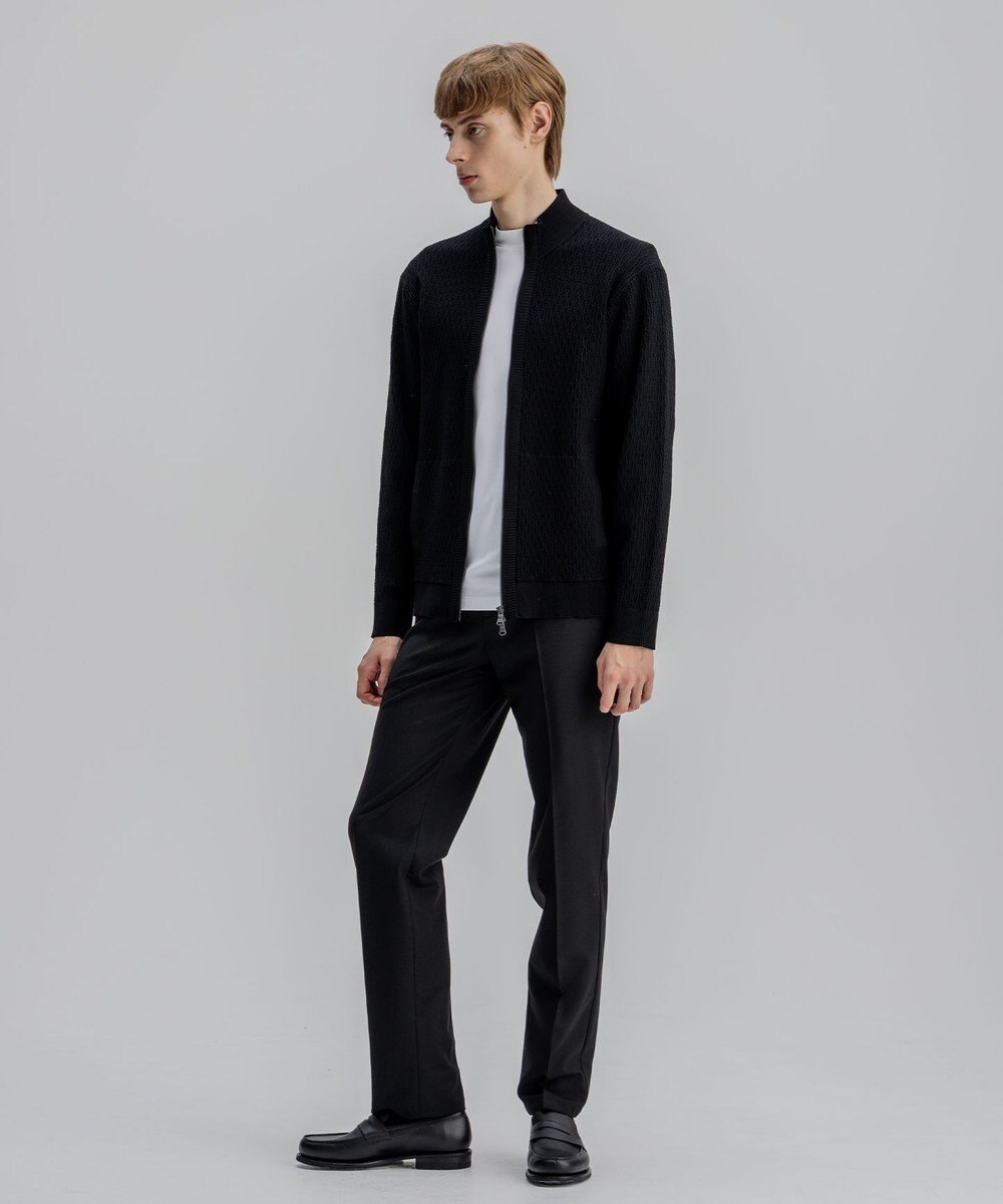 JOSEPH HOMME 【新柄】 ヴィスコースリンクス　ハイネックジップアップカーディガン 