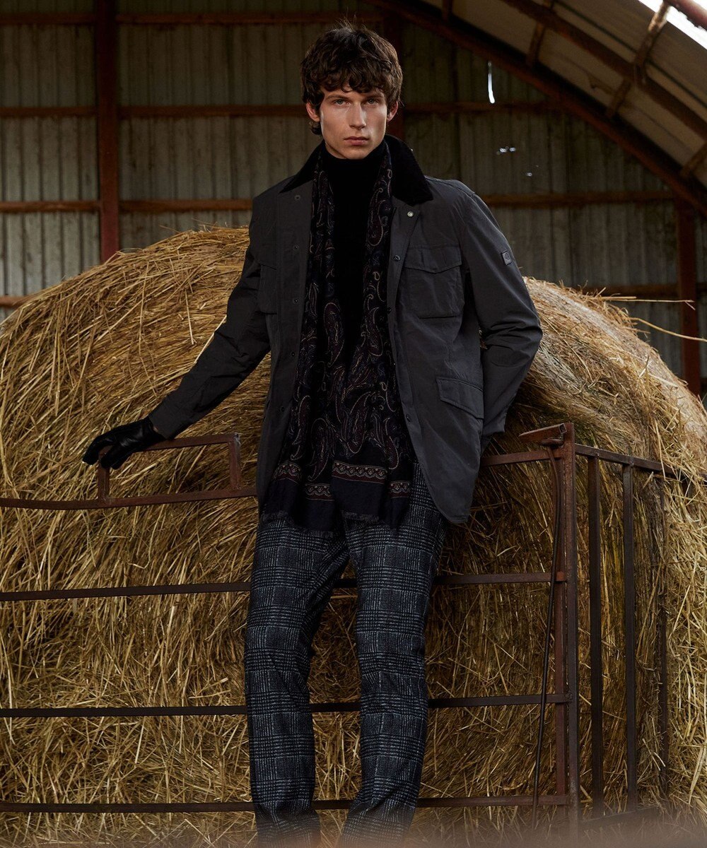 JOSEPH ABBOUD 【軽量】ワックスクロス ブルゾン 