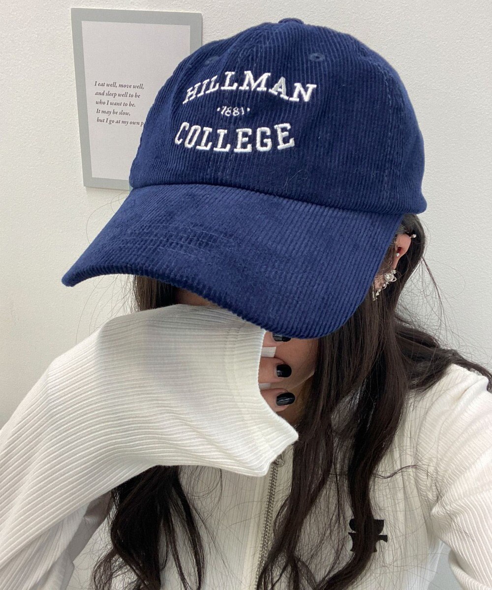 WEGO コーデュロイロゴキャップ 