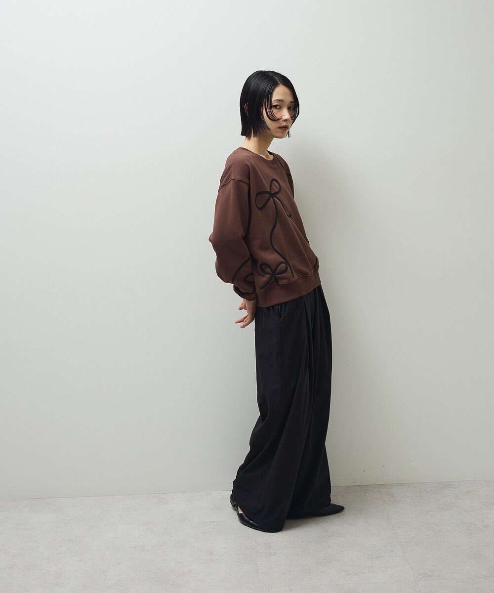 Green Parks ・ｓｗｉｎｇ　ｂｙ　リボンコード刺繍スウェット 