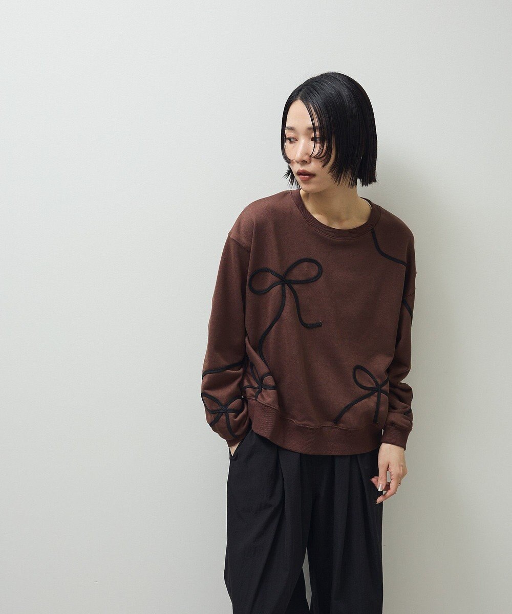 Green Parks ・ｓｗｉｎｇ　ｂｙ　リボンコード刺繍スウェット 