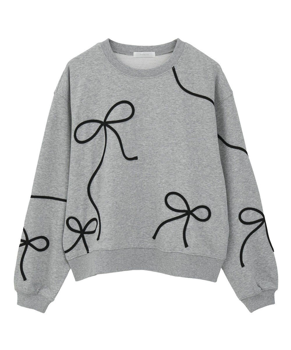 Green Parks ・ｓｗｉｎｇ　ｂｙ　リボンコード刺繍スウェット 