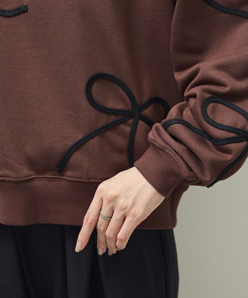 Green Parks ・ｓｗｉｎｇ　ｂｙ　リボンコード刺繍スウェット 