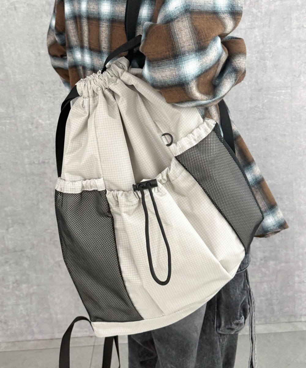 WEGO 【ユニセックス着用ITEM】メッシュポケットナップサック 