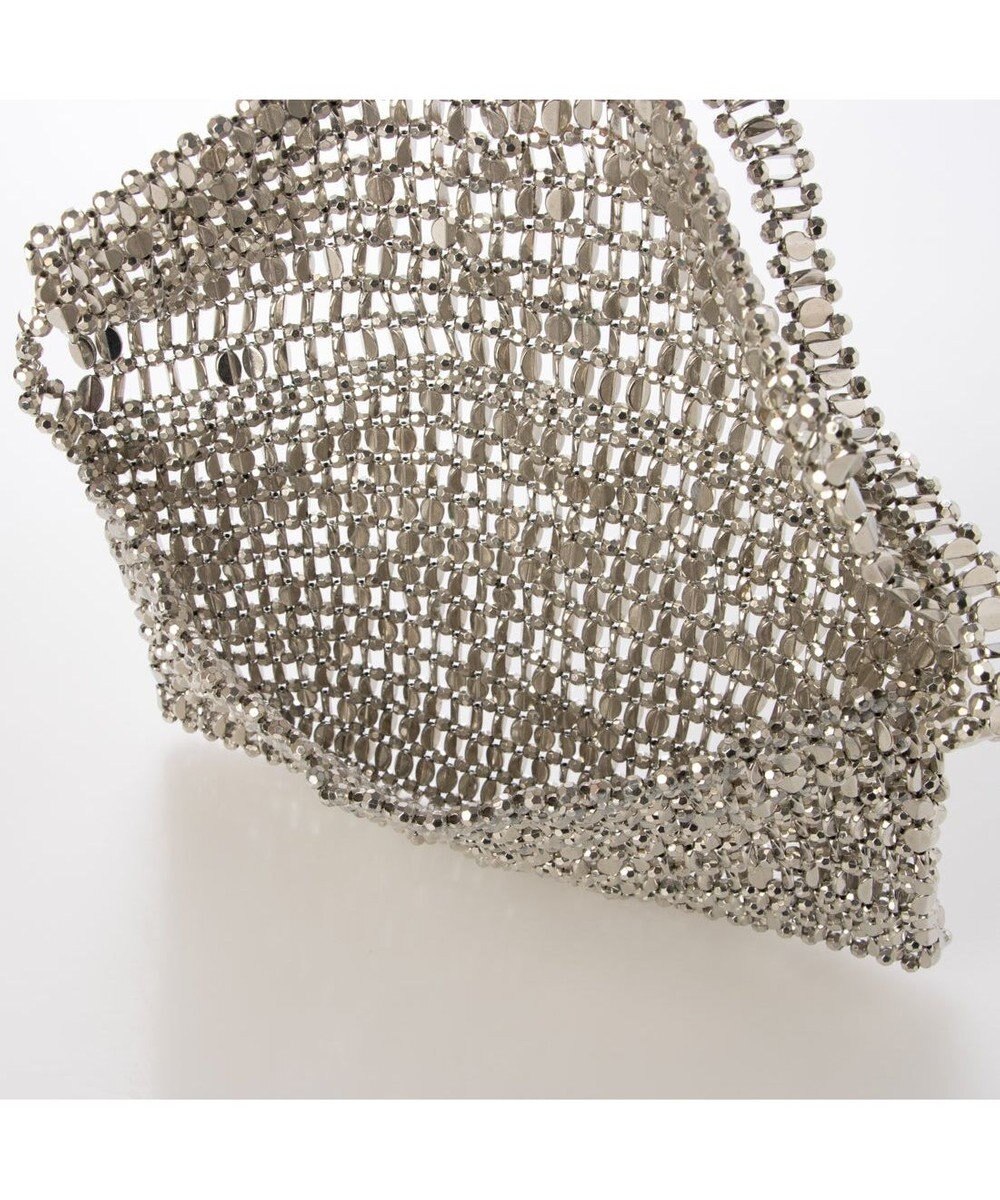 UNBILLION カシュカシュ cachecache / メタルビーズフラップ付きハンドバッグ 