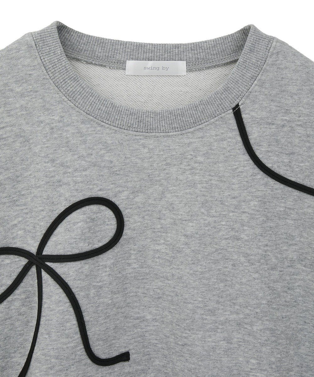 Green Parks ・ｓｗｉｎｇ　ｂｙ　リボンコード刺繍スウェット 