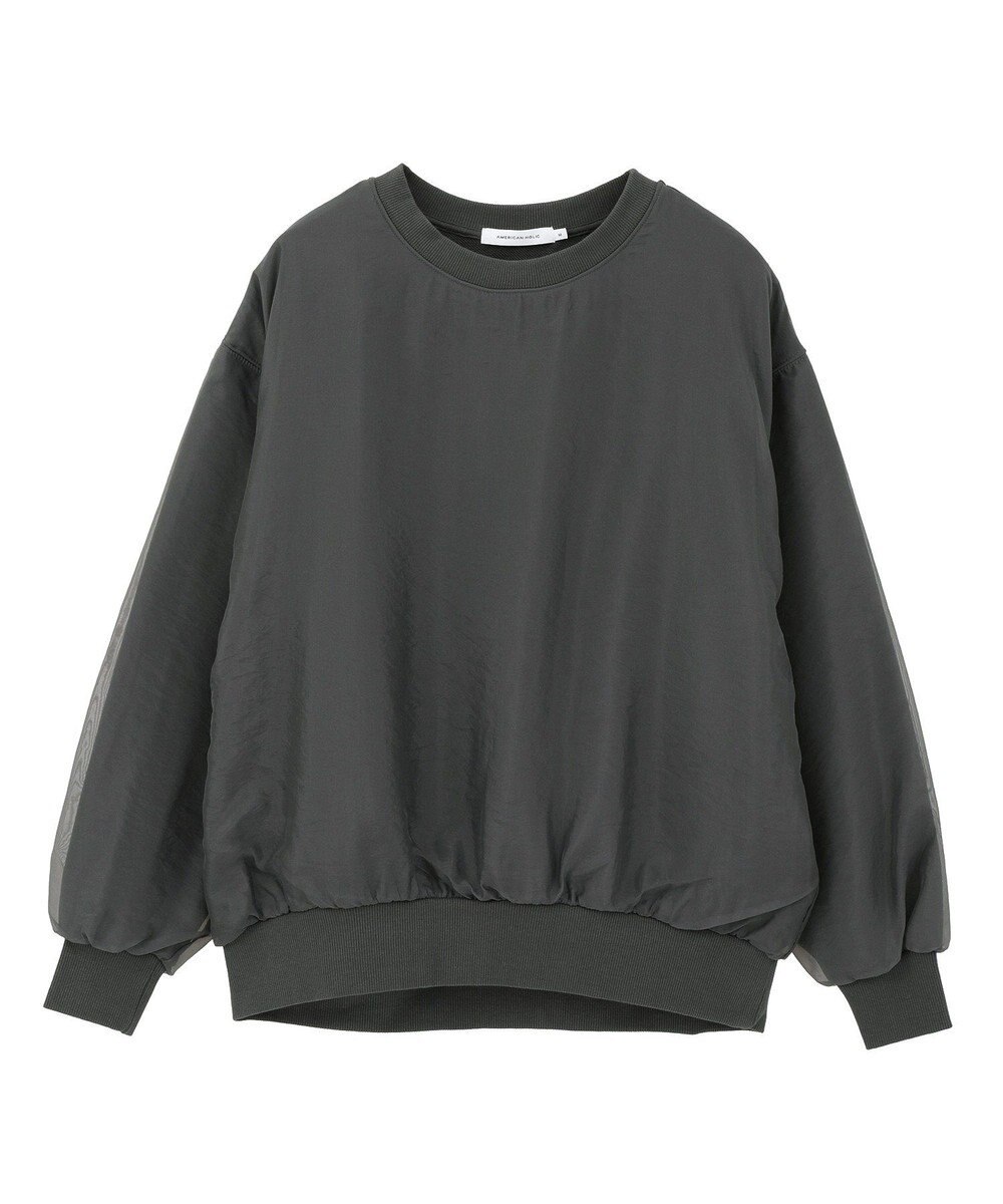 AMERICAN HOLIC オーガンジーレイヤードスウェットプルオーバー 